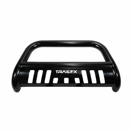 TRAILFX BULL BAR Powder Coated Black Steel 3 Inch Diameter With Skid Plate With Holes For Optional Ligh B0040B